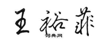 骆恒光王裕菲行书个性签名怎么写