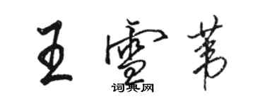 骆恒光王雪苇行书个性签名怎么写