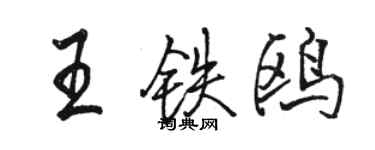 骆恒光王铁鸥行书个性签名怎么写