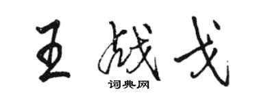 骆恒光王战戈行书个性签名怎么写