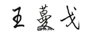 骆恒光王蔓戈行书个性签名怎么写