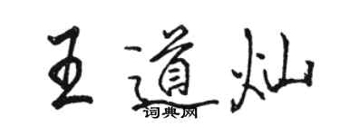 骆恒光王道灿行书个性签名怎么写