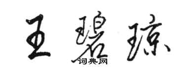骆恒光王碧琼行书个性签名怎么写