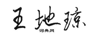 骆恒光王地琼行书个性签名怎么写