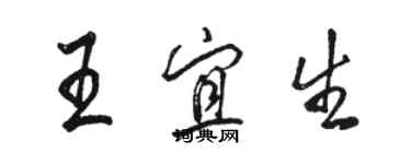 骆恒光王宜生行书个性签名怎么写