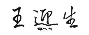 骆恒光王迎生行书个性签名怎么写