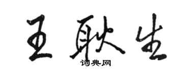 骆恒光王耿生行书个性签名怎么写