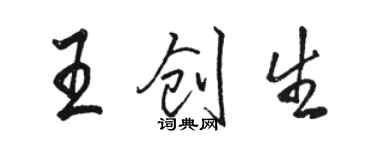 骆恒光王创生行书个性签名怎么写
