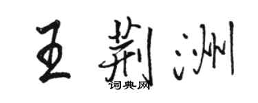 骆恒光王荆洲行书个性签名怎么写