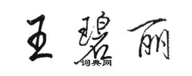骆恒光王碧丽行书个性签名怎么写