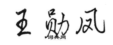 骆恒光王勋凤行书个性签名怎么写