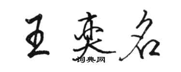 骆恒光王奕名行书个性签名怎么写