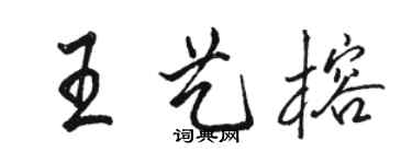 骆恒光王艺榕行书个性签名怎么写