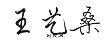 骆恒光王艺桑行书个性签名怎么写