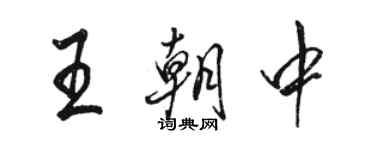 骆恒光王朝中行书个性签名怎么写
