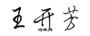 骆恒光王开芳行书个性签名怎么写