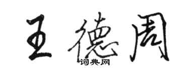 骆恒光王德周行书个性签名怎么写