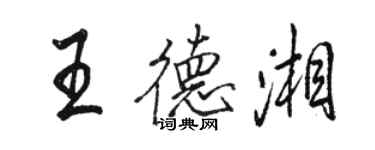 骆恒光王德湘行书个性签名怎么写