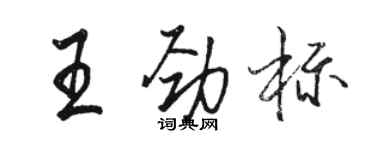 骆恒光王劲标行书个性签名怎么写