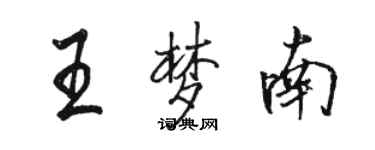 骆恒光王梦南行书个性签名怎么写