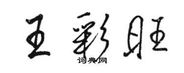 骆恒光王彩旺行书个性签名怎么写