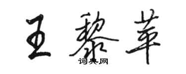 骆恒光王黎苹行书个性签名怎么写