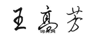 骆恒光王高芳行书个性签名怎么写