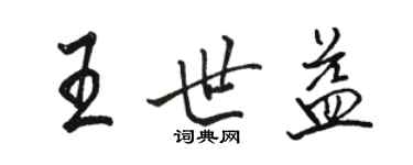 骆恒光王世益行书个性签名怎么写