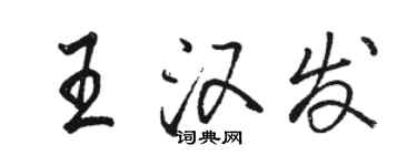 骆恒光王汉发行书个性签名怎么写