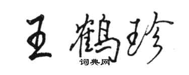 骆恒光王鹤珍行书个性签名怎么写
