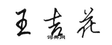 骆恒光王吉花行书个性签名怎么写