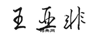 骆恒光王亚非行书个性签名怎么写