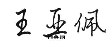 骆恒光王亚佩行书个性签名怎么写