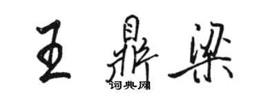 骆恒光王鼎梁行书个性签名怎么写