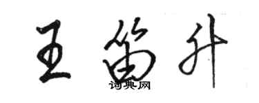骆恒光王笛升行书个性签名怎么写