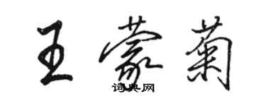 骆恒光王蒙菊行书个性签名怎么写