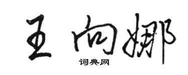 骆恒光王向娜行书个性签名怎么写