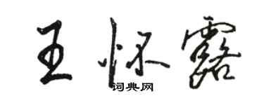 骆恒光王怀露行书个性签名怎么写