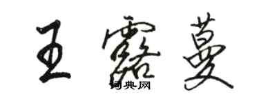 骆恒光王露蔓行书个性签名怎么写