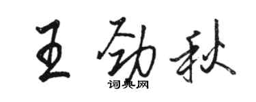 骆恒光王劲秋行书个性签名怎么写