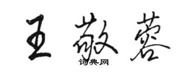 骆恒光王敬蓉行书个性签名怎么写