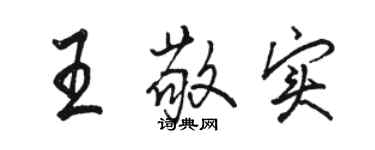 骆恒光王敬实行书个性签名怎么写