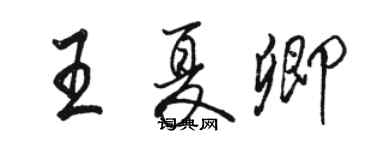 骆恒光王夏卿行书个性签名怎么写