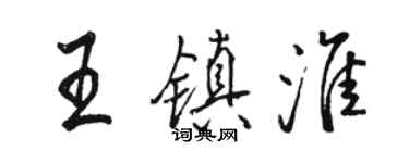 骆恒光王镇淮行书个性签名怎么写