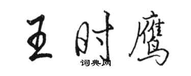 骆恒光王时鹰行书个性签名怎么写