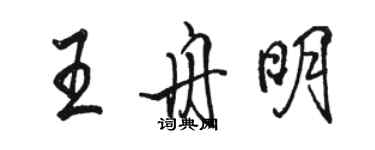 骆恒光王舟明行书个性签名怎么写