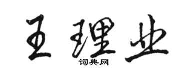 骆恒光王理业行书个性签名怎么写