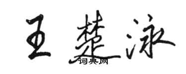骆恒光王楚泳行书个性签名怎么写