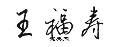 骆恒光王福寿行书个性签名怎么写