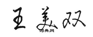 骆恒光王美双行书个性签名怎么写